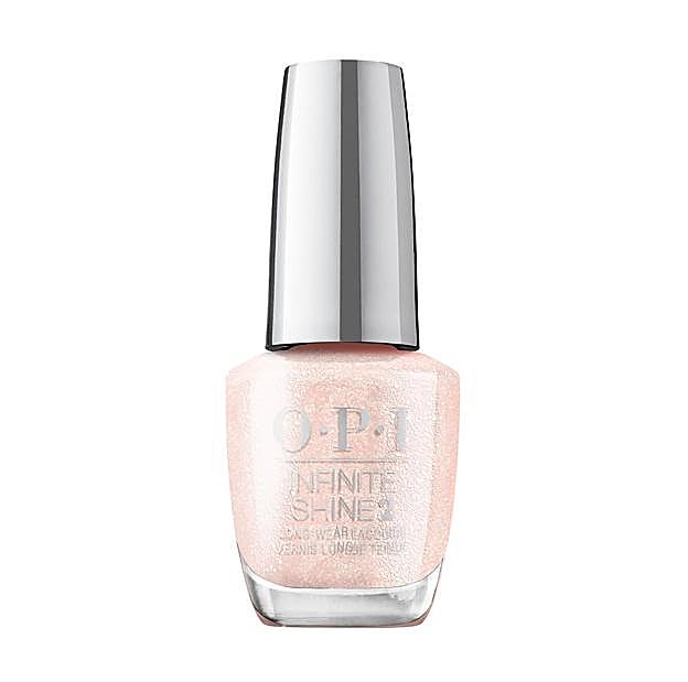 Esmalte de uñas con purpurina en rosa de OPI.