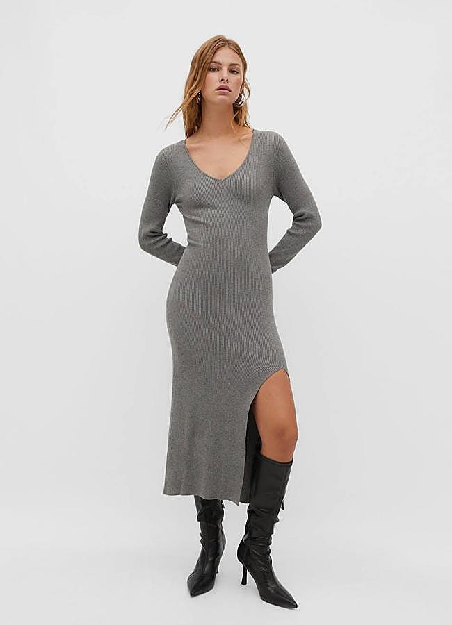 Imagen - Vestido de punto canalé midi