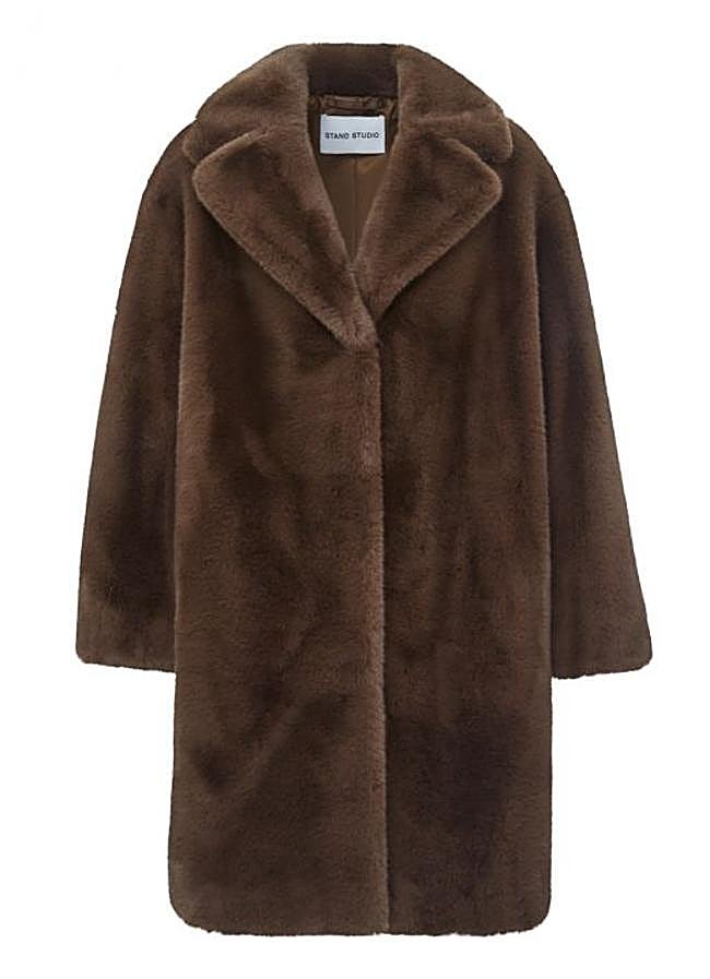Imagen - Abrigo de pelo en marrón de Stand Studio. Foto: Smallable.