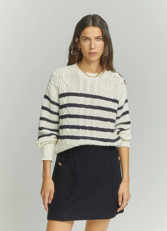 Imagen - Jersey trenzado de rayas