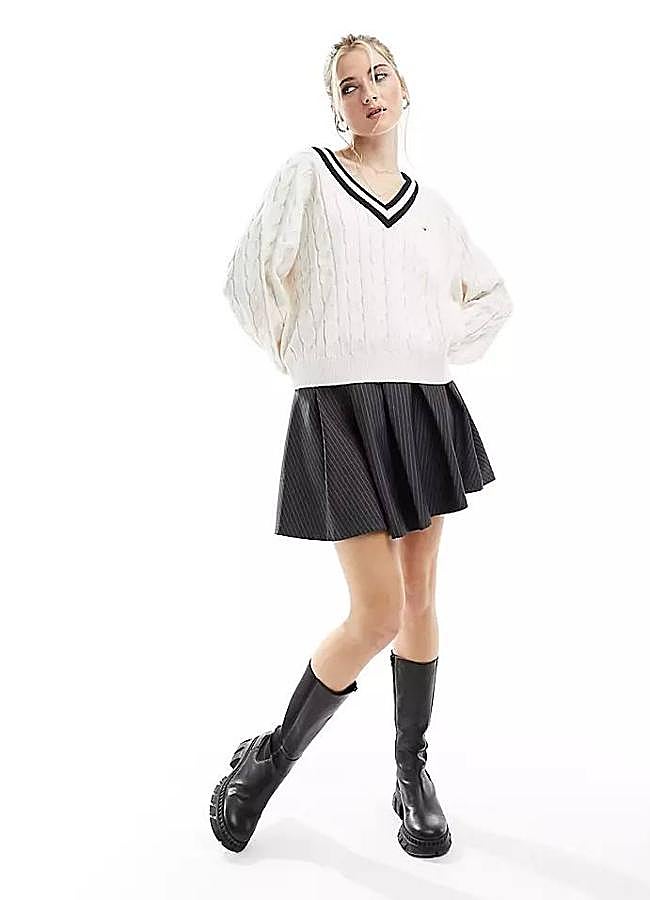 Imagen - Jersey trenzado con detalles a contraste