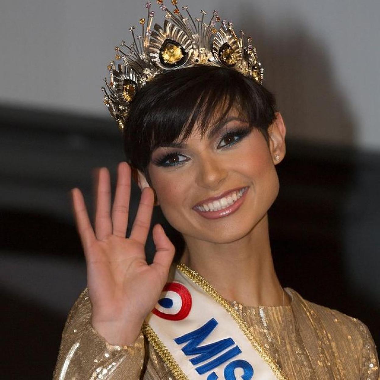 Ève Gilles tras ser elegida como Miss Francia.