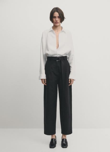 Imagen - Pantalón negro Massimo Dutti (59,99 euros)