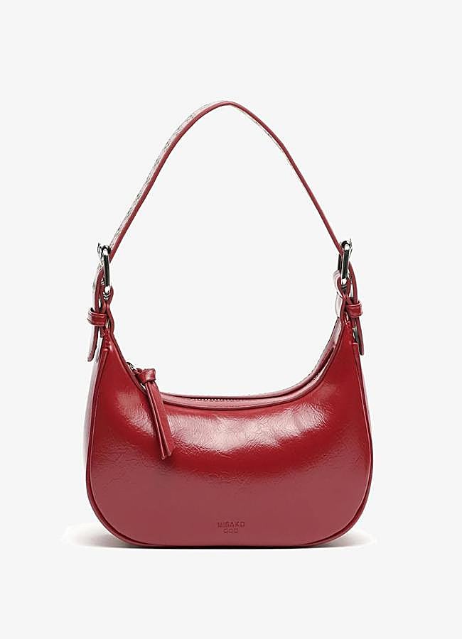 Imagen - Bolso rojo efecto piel con tachuelas
