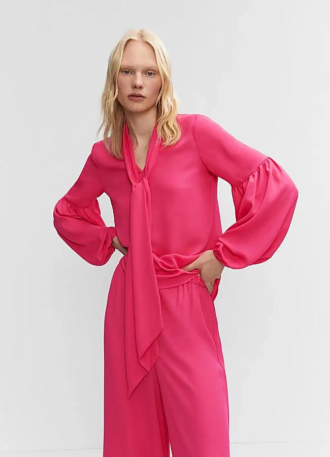 Imagen - Camisa vaporosa en color rosa fucsia