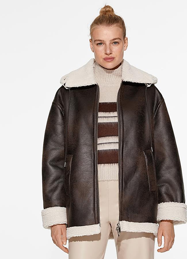 Imagen - Abrigo de doble faz en marrón de Oysho