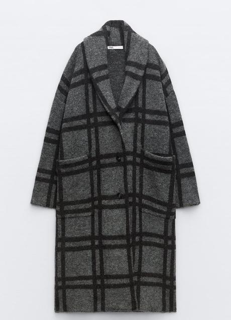 Imagen - Abrigo con estampado de cuadros de Zara (59,99 euros)