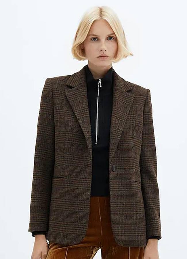 Imagen - Chaqueta blazer con estampado de cuadros