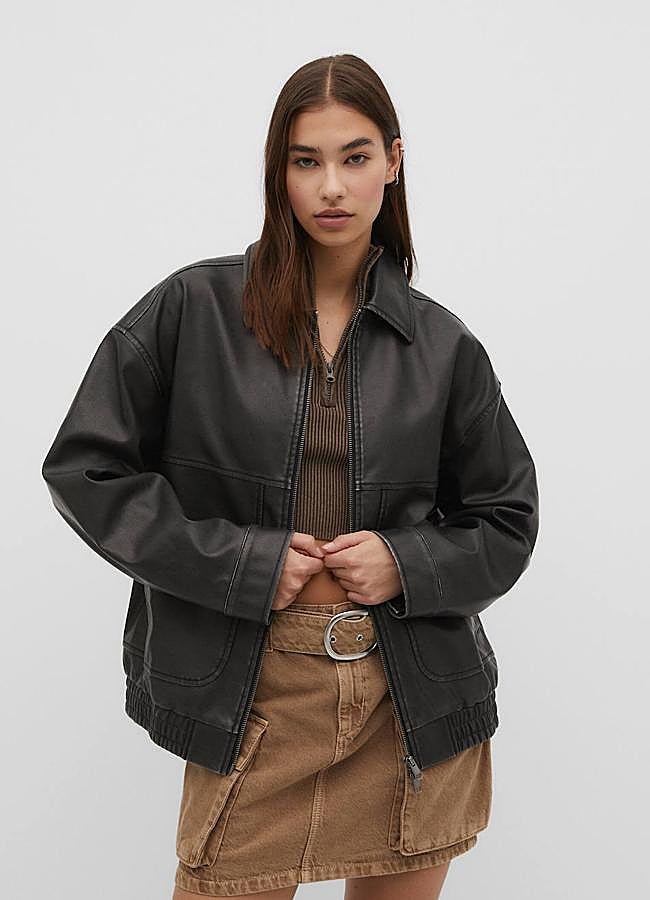 Imagen - Bomber efecto piel envejecida