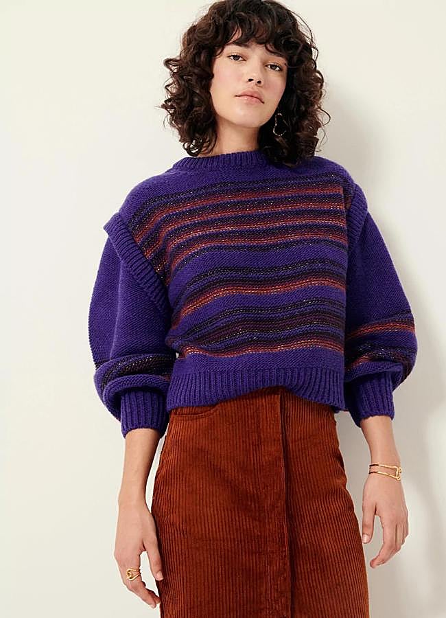 Imagen - Jersey con estampado de rayas en morado de Sessún (245 euros).