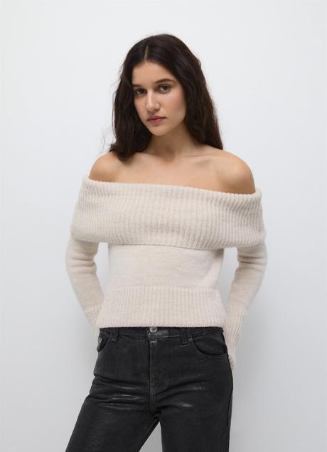 Imagen - Jersey con escote bardot de Pull & Bear (27,99 euros)