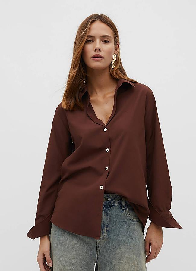 Imagen - Camisa básica en color marrón