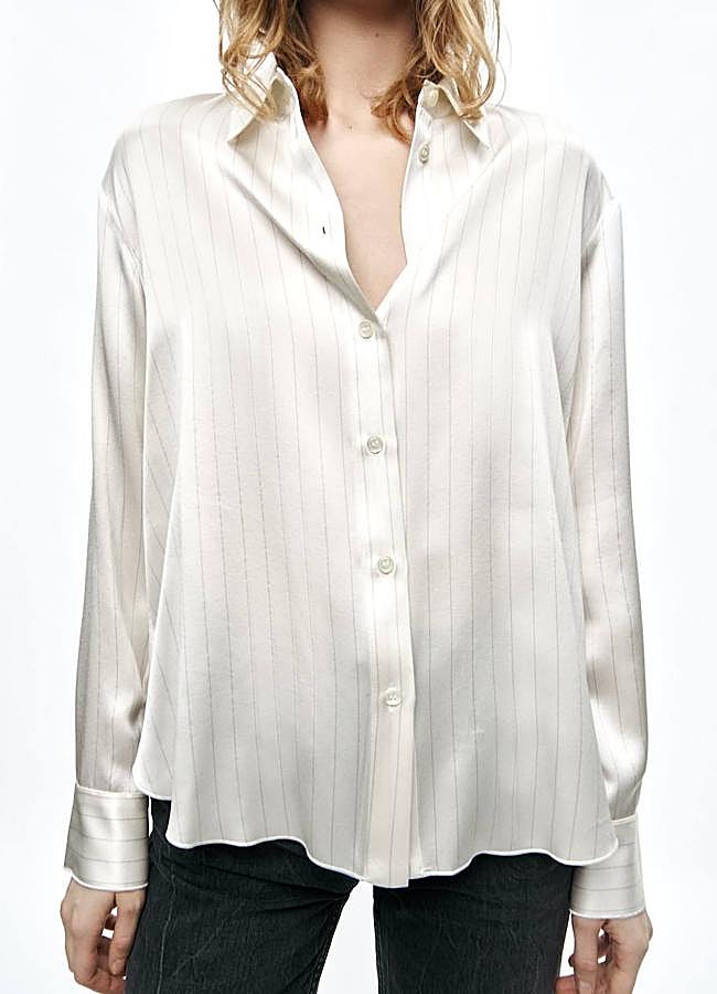 Imagen - Camisa de seda con estampado de rayas