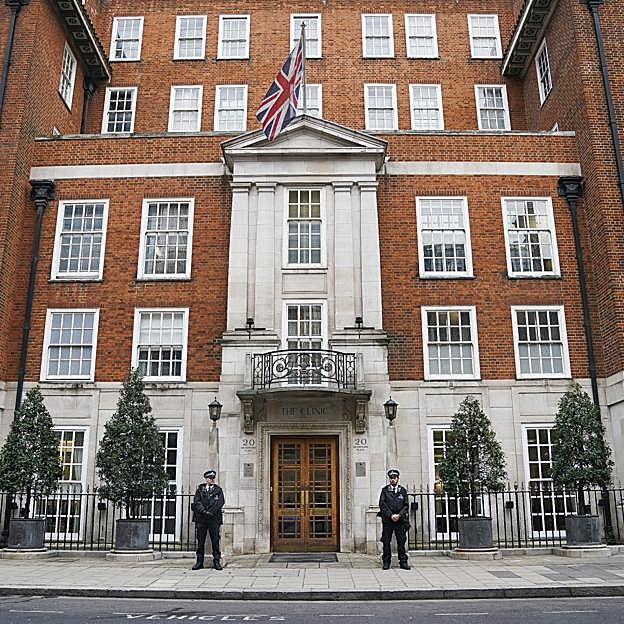 La fachada de The London Clinic, donde está ingresada la princesa de Gales. 