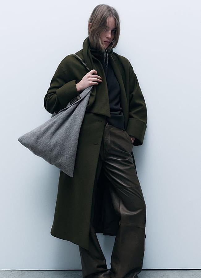 Imagen - Bolso saca de Zara con lana manteco. Precio: 39,95 euros.