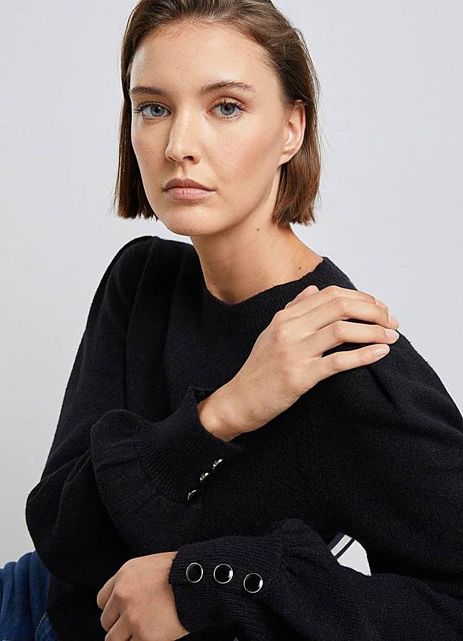 Imagen - Jersey negro con mangas abullonadas