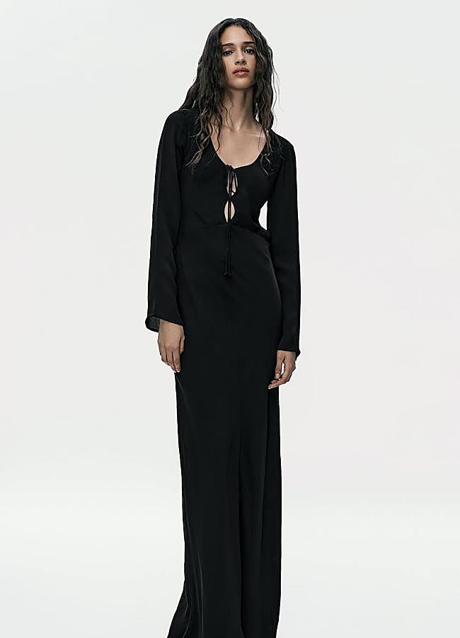 Imagen - Vestido negro largo con espalda al descubierto