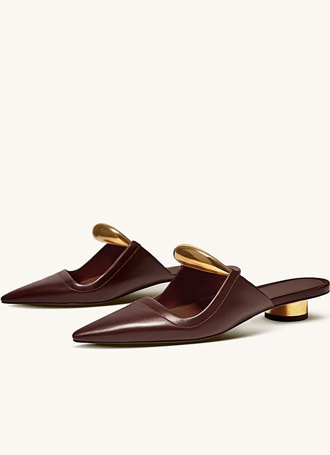 Imagen - Mules marrones y dorados de JW Pei, 92,95 euros.