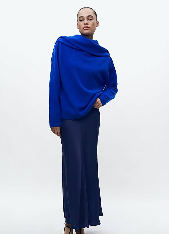 Imagen - Falda de satén con bajo evasé