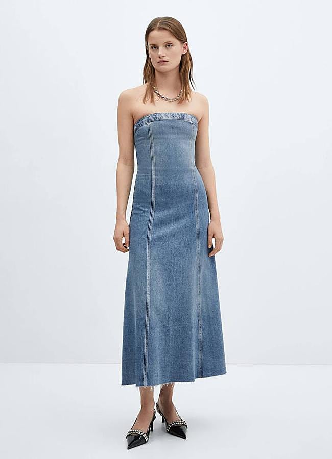 Imagen - Vestido vaquero palabra de honor