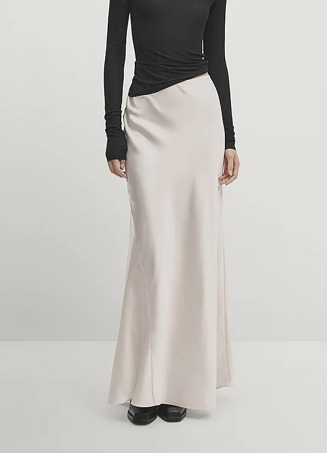 Imagen - Falda blanca larga de satén