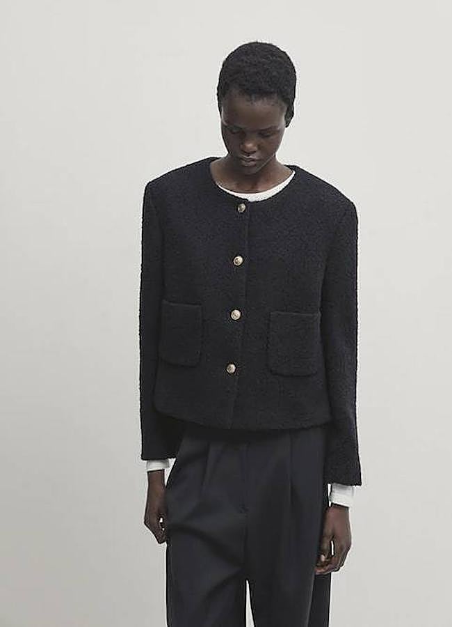 Imagen - Chaqueta de tweed color negro