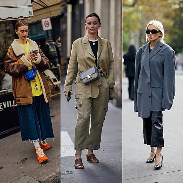 Looks de street style con pantalones piratas.