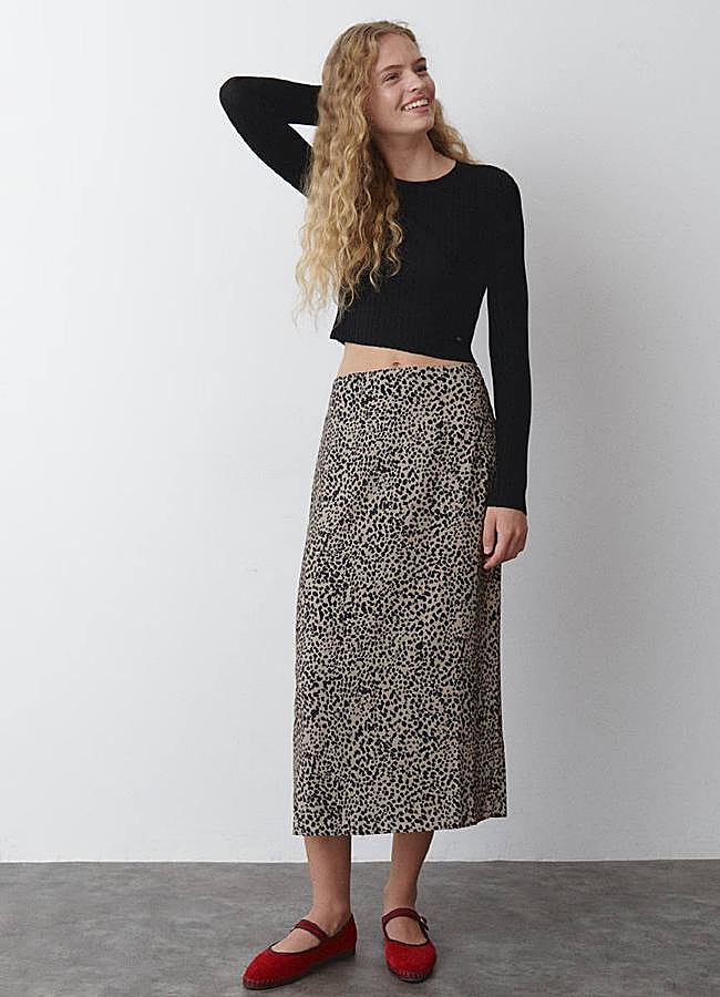 Imagen - Falda elástico con estampado animal