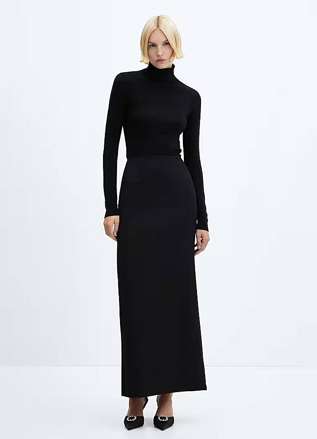 Imagen - Falda larga negra de tubo