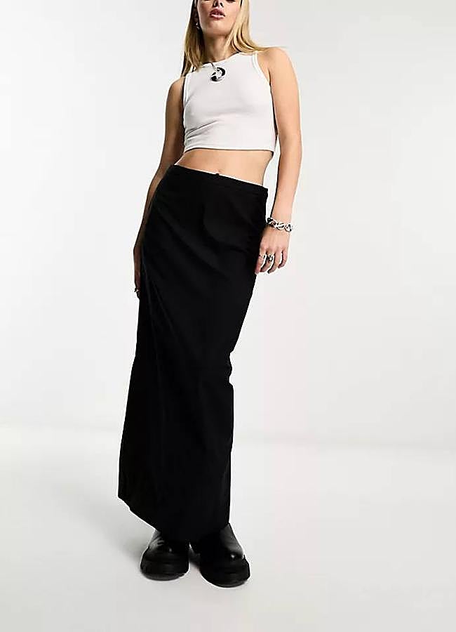 Imagen - Falda larga negra de sastrería