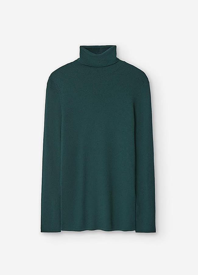 Imagen - Jersey de punto fino en color verde de Adolfo Domínguez.