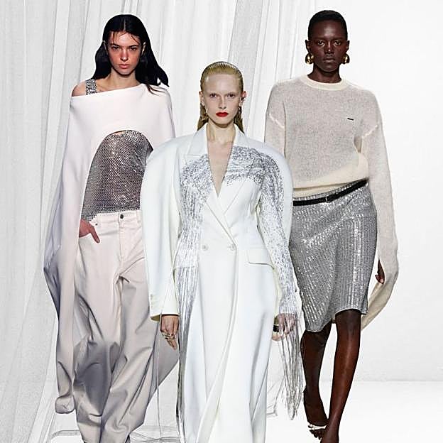 Blanco y plateado, la combinación de colores para vestir que será tendencia en primavera