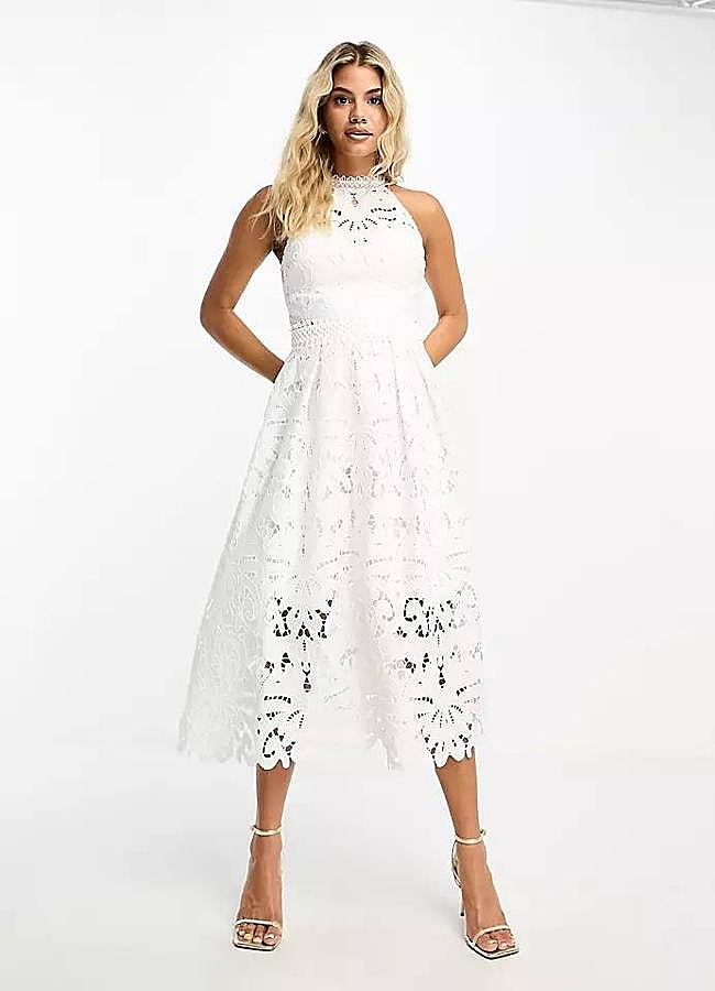 Imagen - Vestido de encaje con falda de vuelo