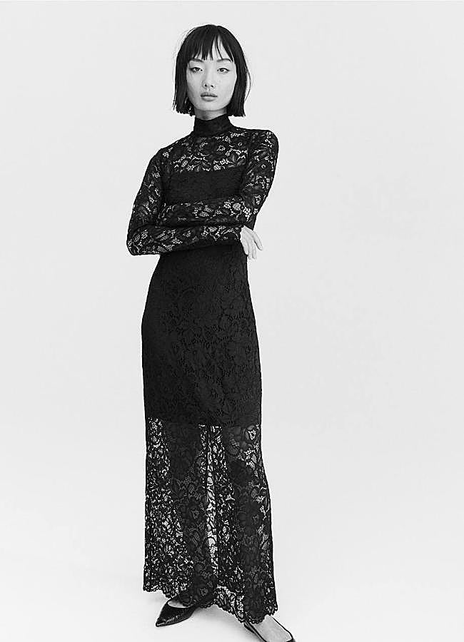 Imagen - Vestido de encaje con acabados festoneados