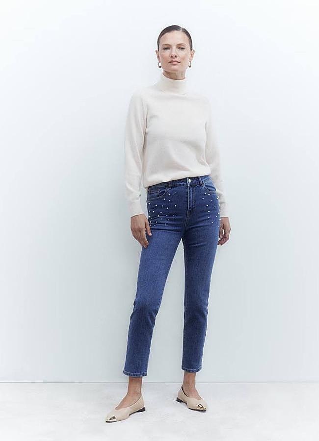 Imagen - Vaqueros skinny con detalle de perlas