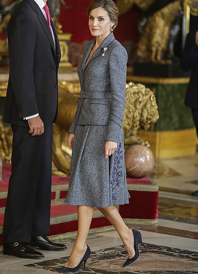 Imagen - Doña Letizia en el Día de la Hispanidad de 2017. / GTRES
