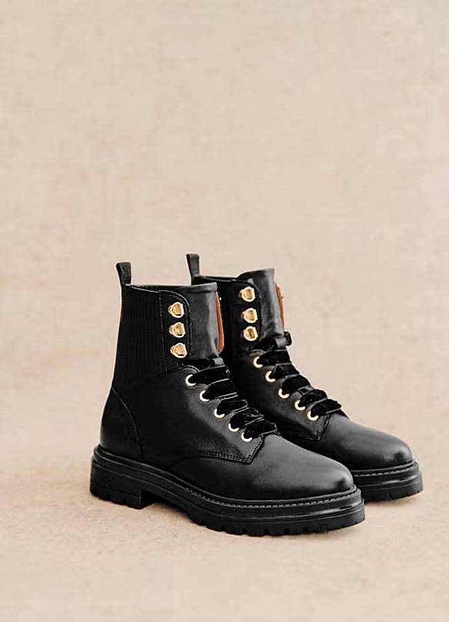 Imagen - Botines de piel negros estilo combat