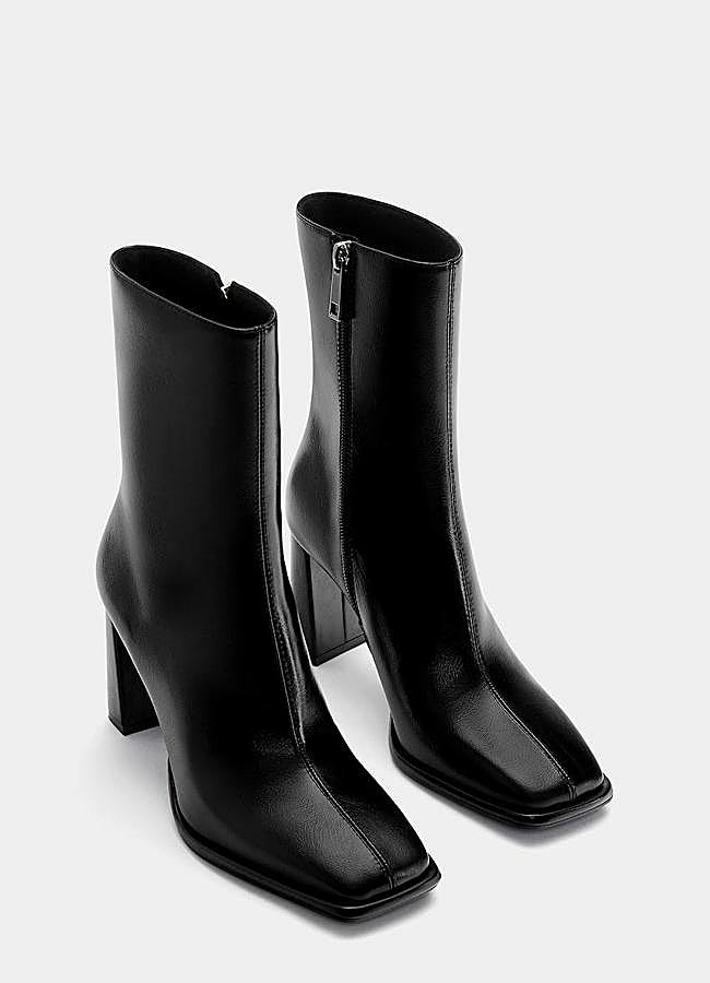 Imagen - Botines de tacón negro efecto piel