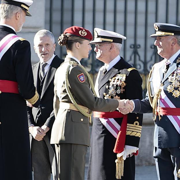 La princesa Leonor en un acto militar.