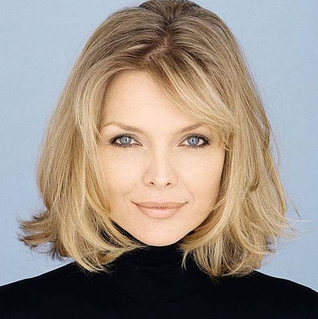 Michelle Pfeiffer con corte estilo Old Money Bob tendencia