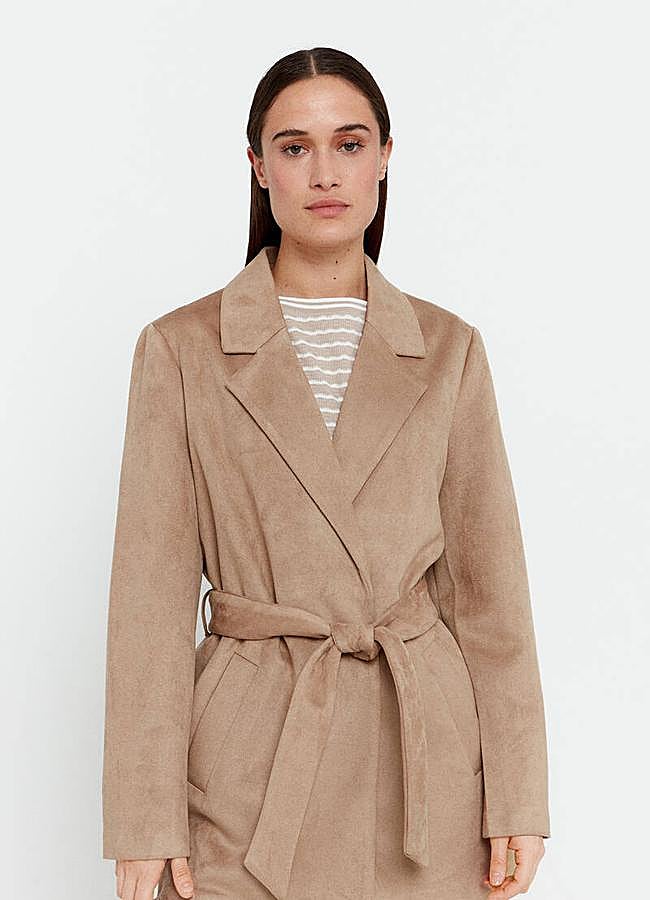 Imagen - Blazer de antelina con cinturón