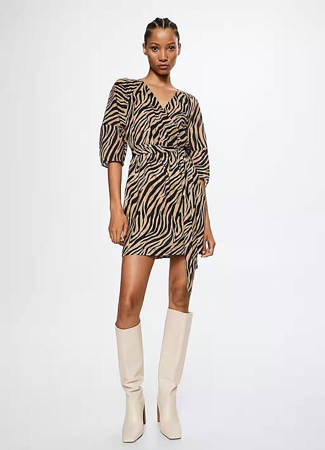 Imagen - Vestido animal print cruzado