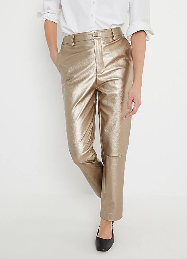 Imagen - Pantalones metalizados dorados
