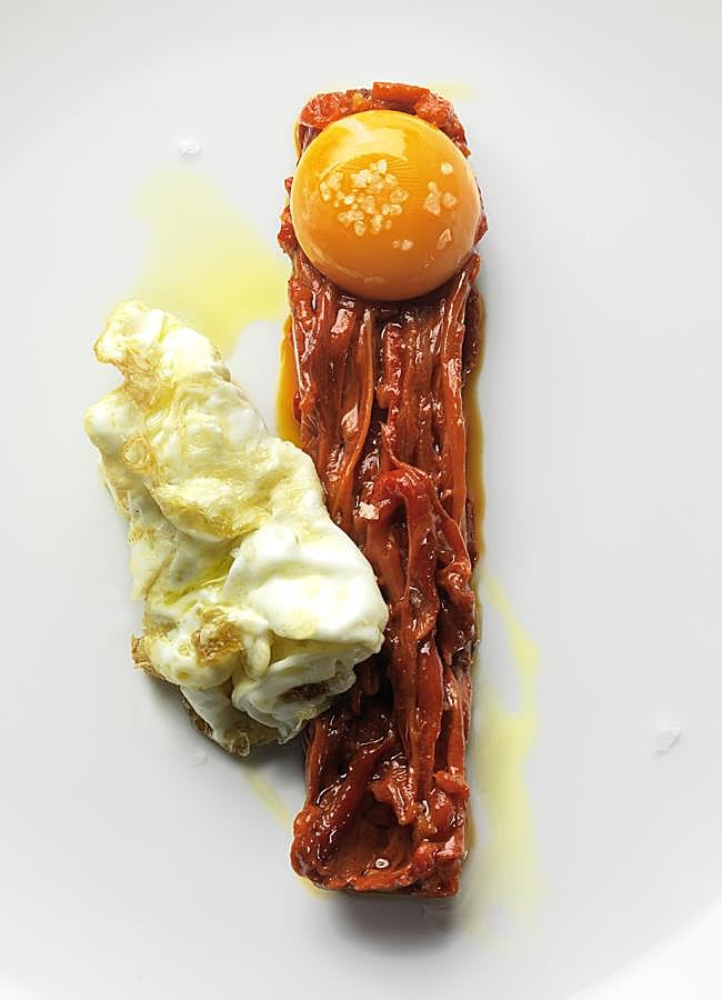 Imagen - Los huevos con pimientos de cristal de La Manduca de Azagra. / DR