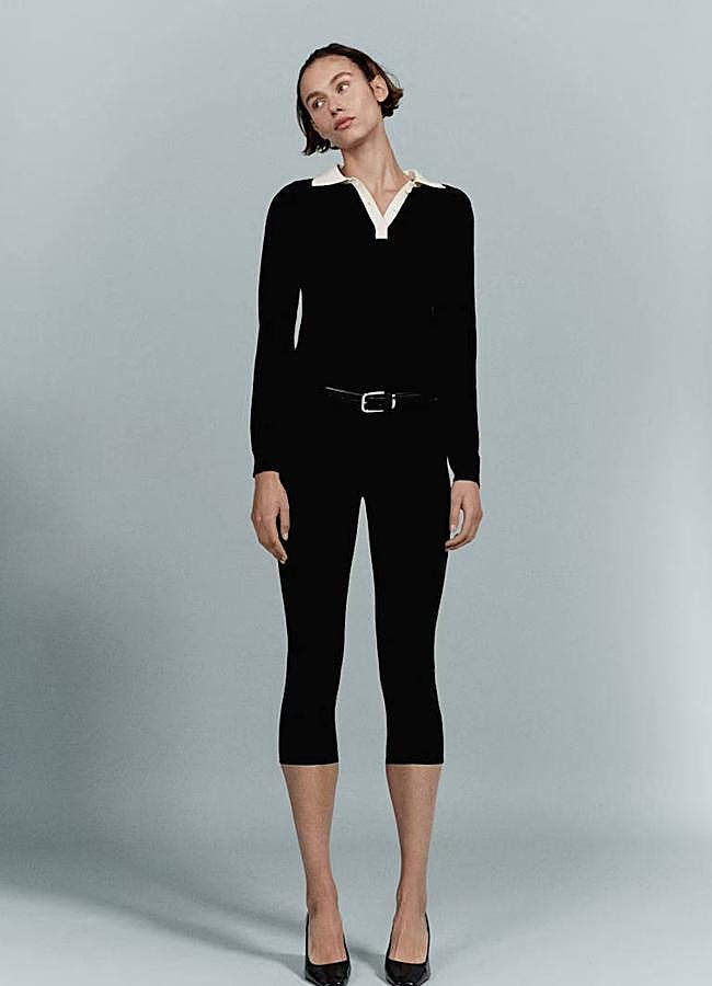 Imagen - Look con pantalones capri y jersey de vivos al estilo lujo silencioso