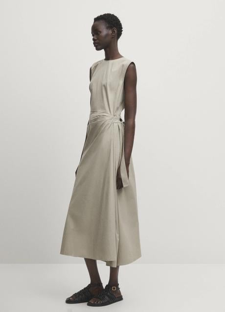 Imagen - Vestido beige de Massimo Dutti (79,99 euros)