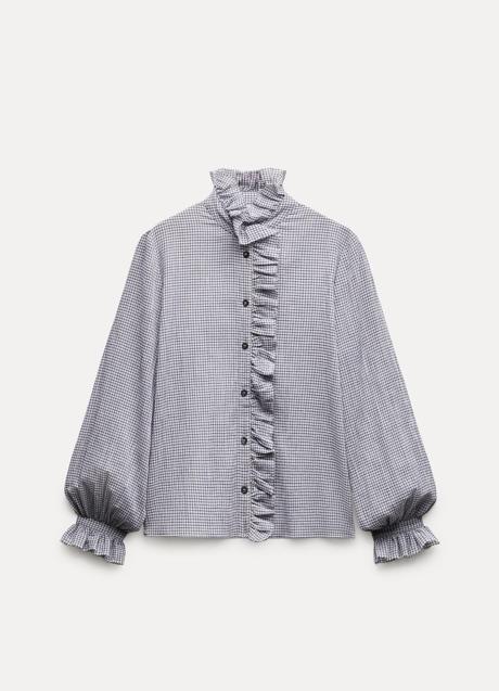 Imagen - Blusa con estampado de cuadros de Zara (29,99 euros)