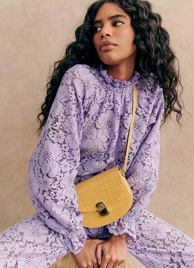 Imagen - Blusa de encaje lila