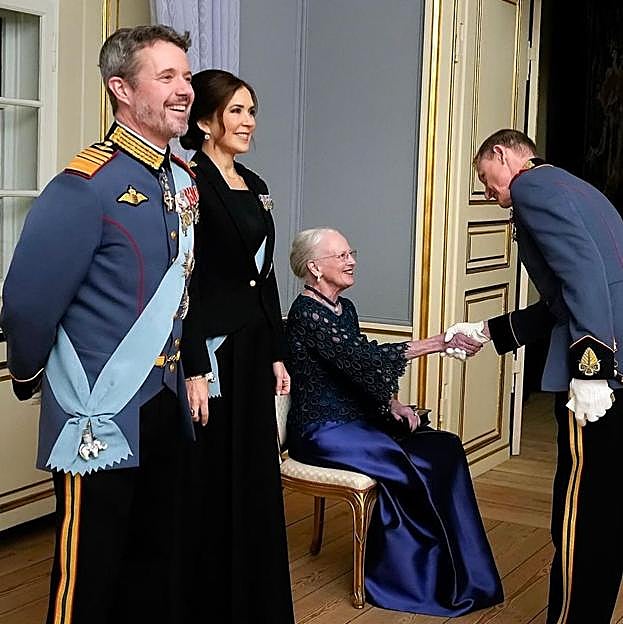 Federico y Mary de Dinamraca, con la reina Margarita. 