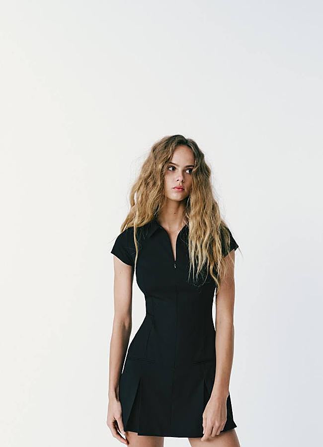 Imagen - Vestido de tablas con cierre de cremallera